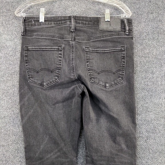 American Eagle Outfitters Men's Straight Leg Jeans Black 30x32 5-Pocket Whisker - Picture 6 of 11